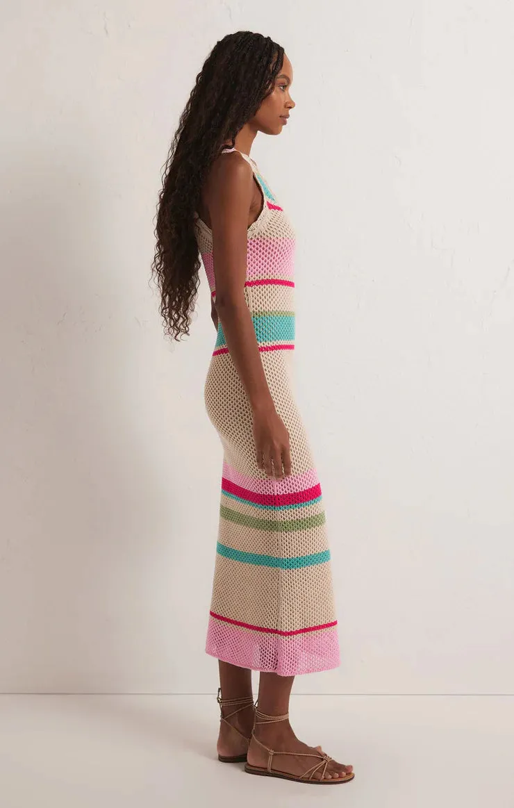Z SUPPLY - IBIZA STRIPE CROCHET SWEATER DRESS